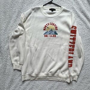 NWOT White Monte Cervino Ski Club Sweatshirt
